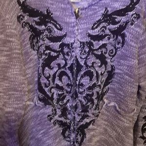 Vocal Tops - Women's vocal fleur-de-lis crystal the ZIP up Hood Vocal Tops - Women's vocal fleur-de-lis crystal the ZIP up Hood